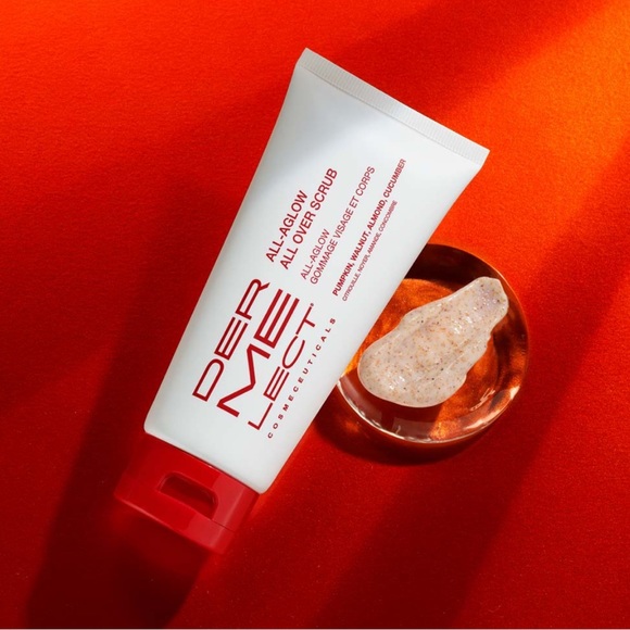 NEW Dermelect All Aglow All Over Scrub Antioxidant Face & Body Clean Beauty - Picture 2 of 9